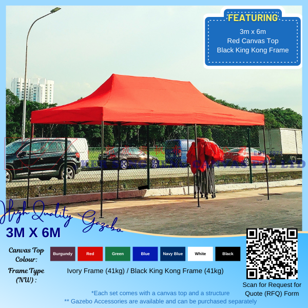 3m x 6m High Quality Gazebo.