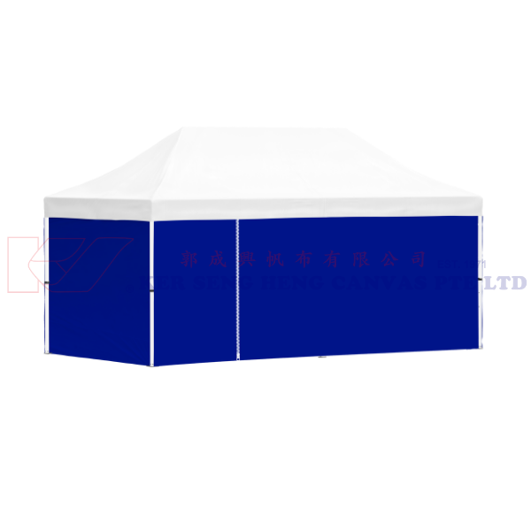 3m x 6m Side Cover | Blue | 4 Sided, Zip on 6m Side