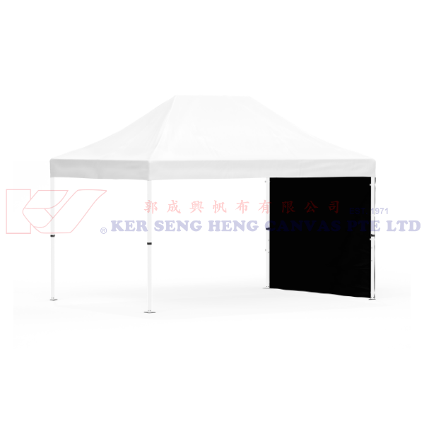 3m x 4.5m Side Cover | Black | 3m