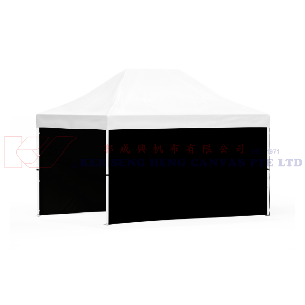 3m x 4.5m Side Cover | Black | 4.5m-3m-4.5m