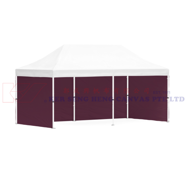 3m x 6m Side Cover | Burgundy | 3m-6m-3m