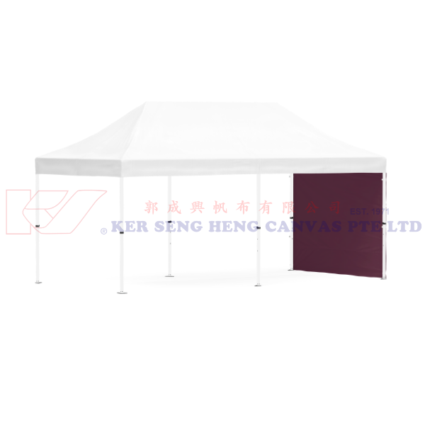 3m x 6m Side Cover | Burgundy | 3m