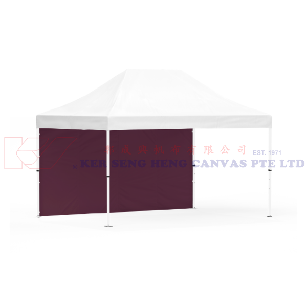 3m x 4.5m Side Cover | Burgundy | 4.5m