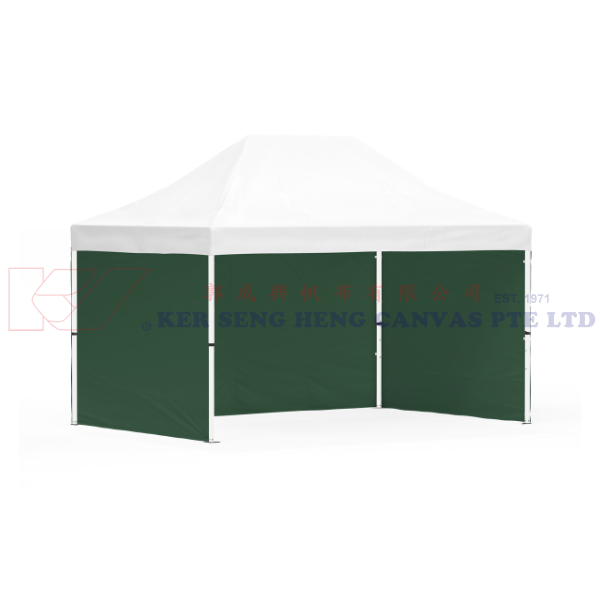 3m x 4.5m Side Cover | Green | 3m-4.5m-3m