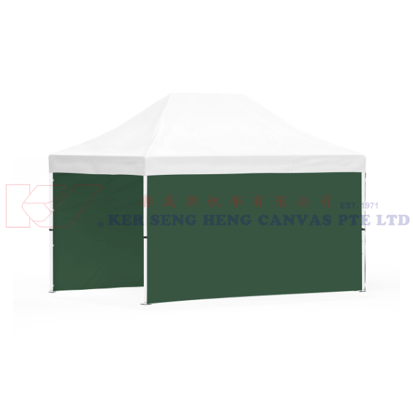 3m x 4.5m Side Cover | Green | 4.5m-3m-4.5m