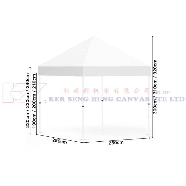 2.5m x 2.5m High Quality Gazebo