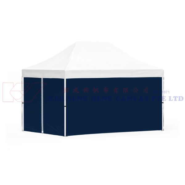 3m x 4.5m Side Cover | Navy Blue | 4 Sided, Zip on 3m