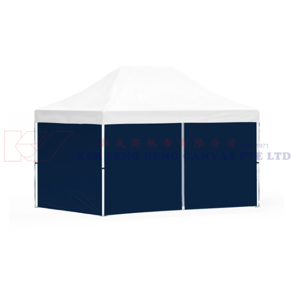 3m x 4.5m Side Cover | Navy Blue | 4 Sided, Zip on 4.5m