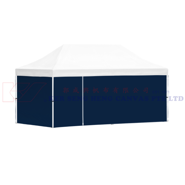 3m x 6m Side Cover | Navy Blue | 4 Sided, Zip on 6m Side