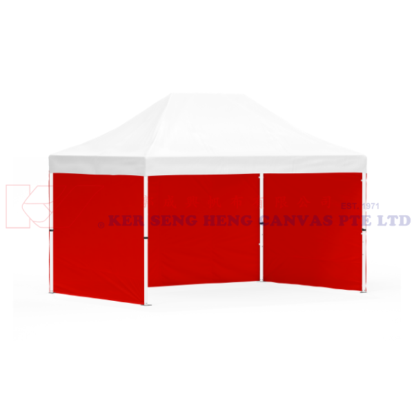 3m x 4.5m Side Cover | Red | 3m-4.5m-3m