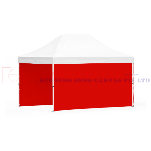 3m x 4.5m Side Cover | Red | 4.5m-3m-4.5m