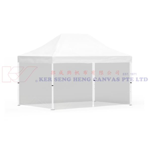 3m x 4.5m Side Cover | Transparent | 4 Sided, Zip on 4.5m