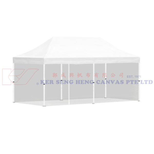 3m x 6m Side Cover | Transparent | 4 Sided, Zip on 6m Side