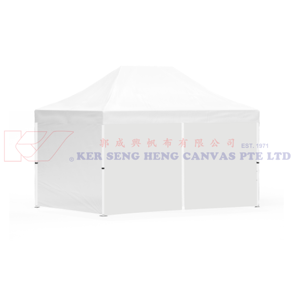3m x 4.5m Side Cover | White | 4 Sided, Zip on 4.5m