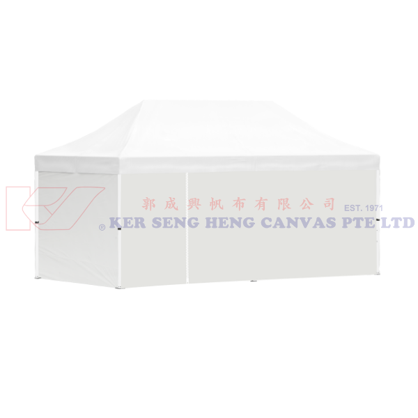 3m x 6m Side Cover | White | 4 Sided, Zip on 6m Side