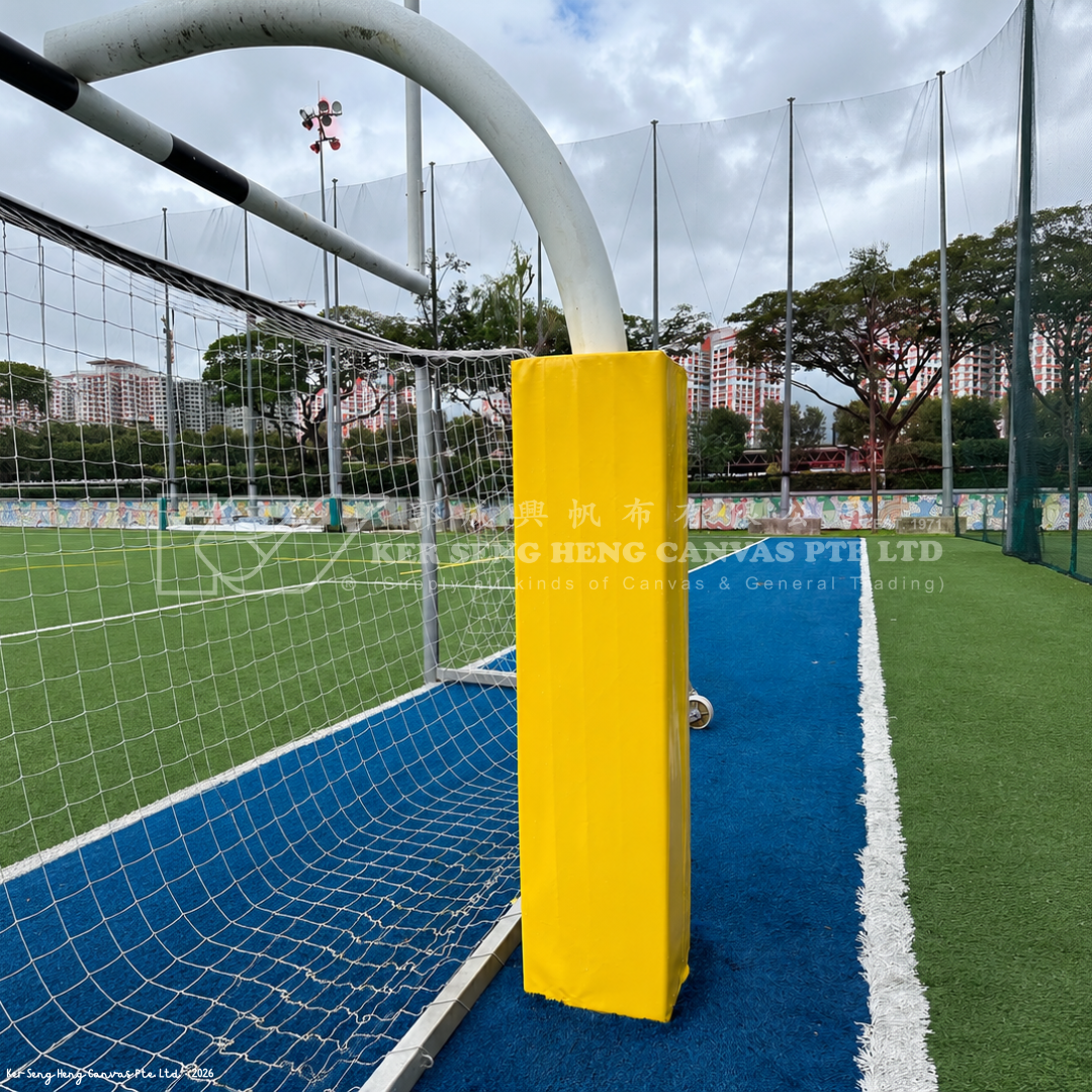 Rugby post safety padding in Singapore made from KSH PVC 0.52FR