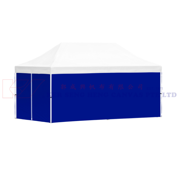 3m x 6m Side Cover | Blue | 4 Sided, Zip on 3m Side